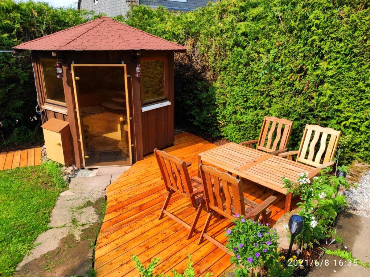 Ferienhaus Marré - mit Grill, Feuerstelle und Gartensauna Waldbrunn  Exterior foto